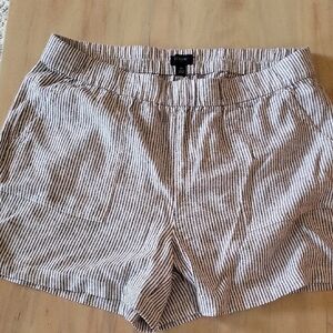 J. Crew Women's Black and White Striped Shorts